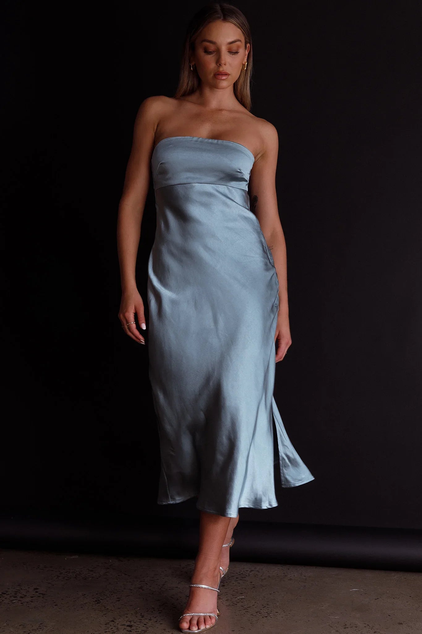 Ladies' Night Cowl Back Midi Dress Seafoam