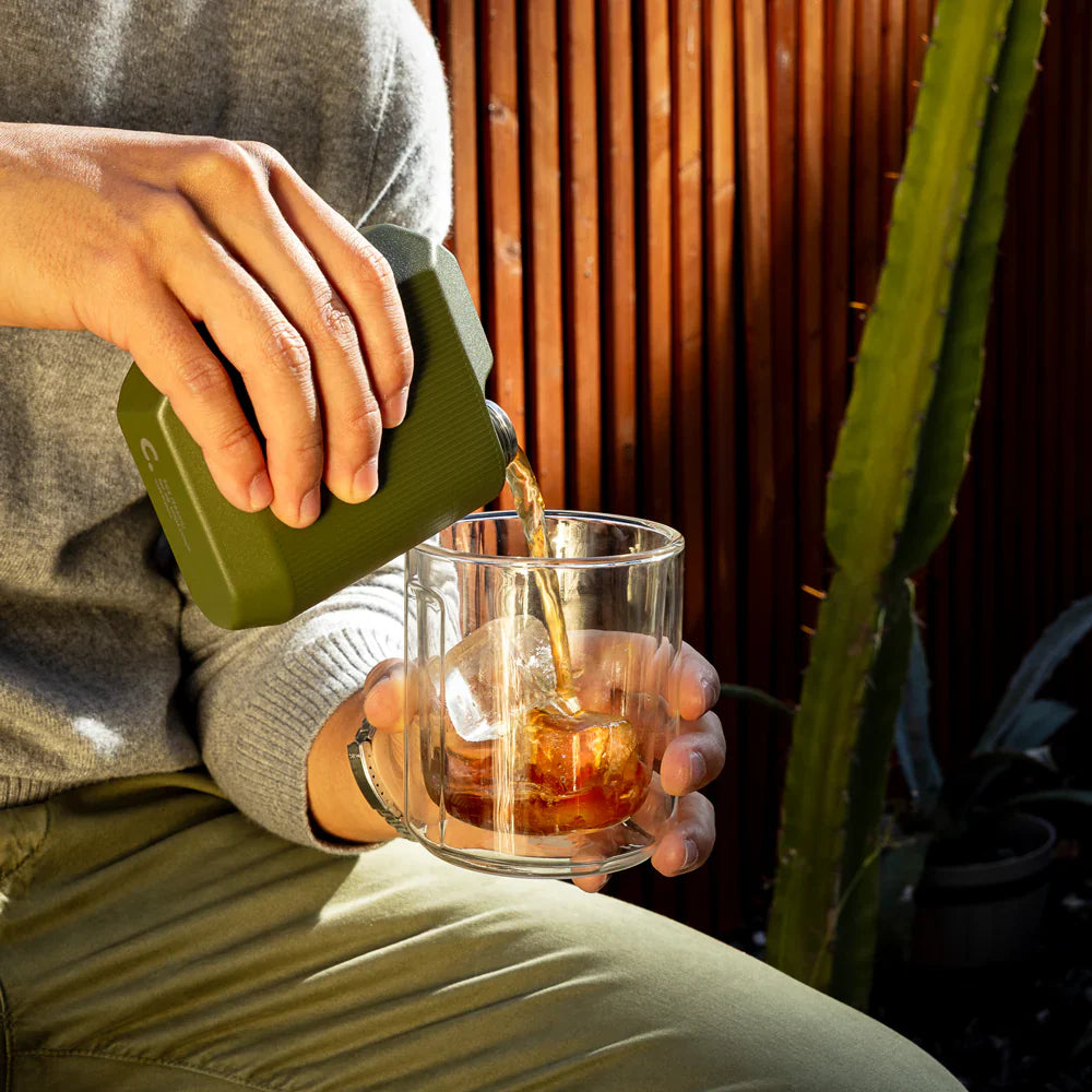 Cool Flask - 9oz Rough Matte Olive