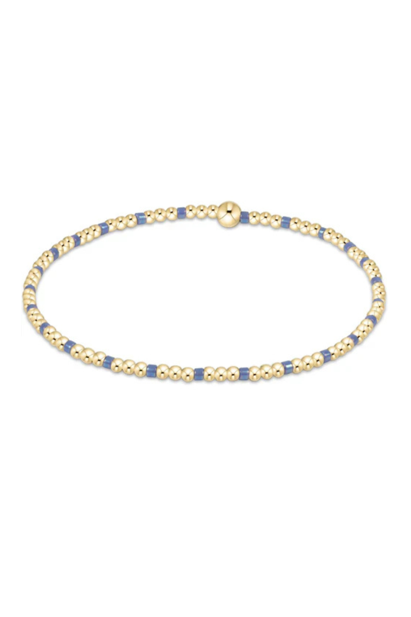 Hope Sincerity 2mm Bead Bracelet - Bright Blue