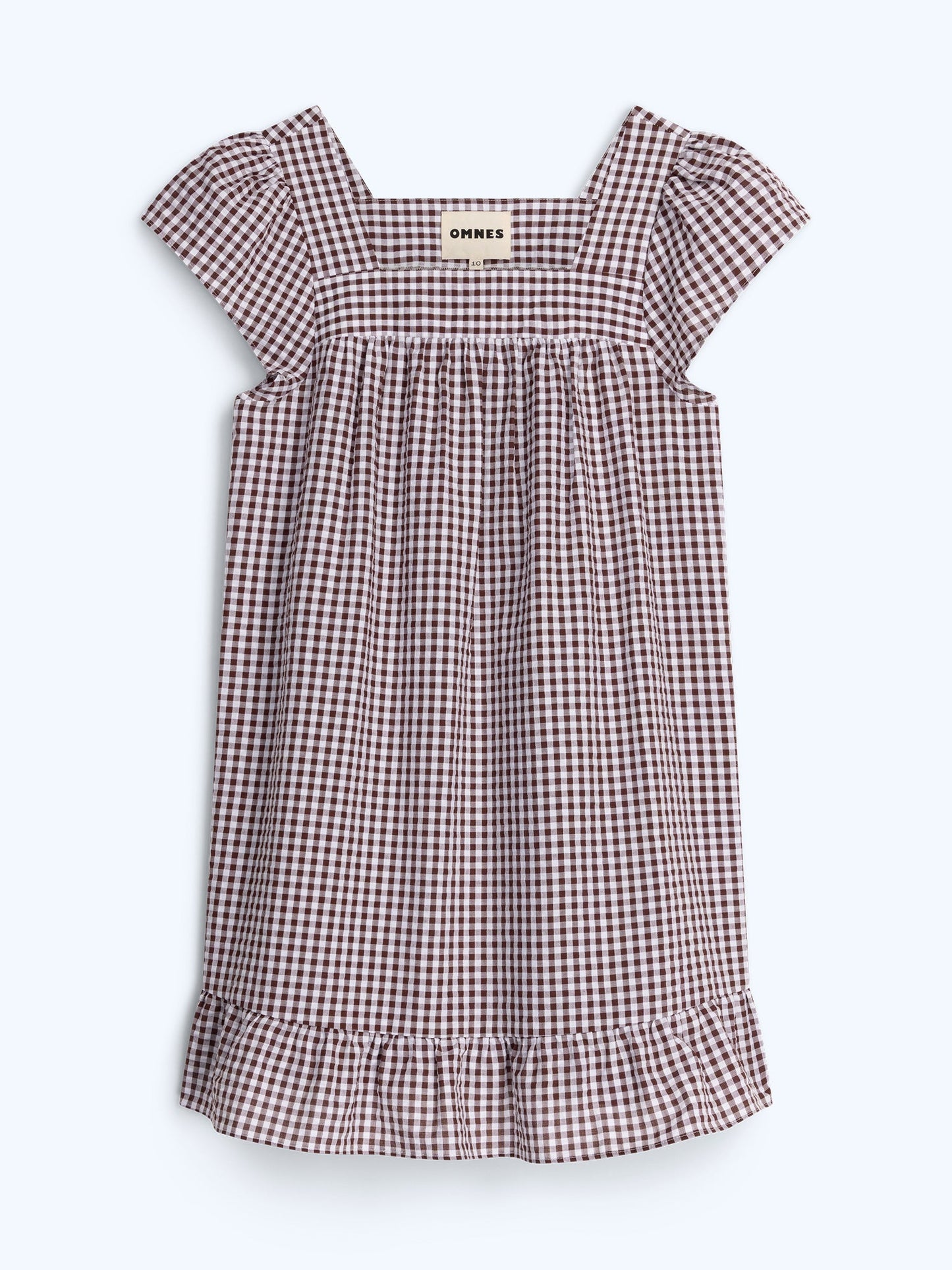 Delphine Dress in Choclate/Cream Gingham