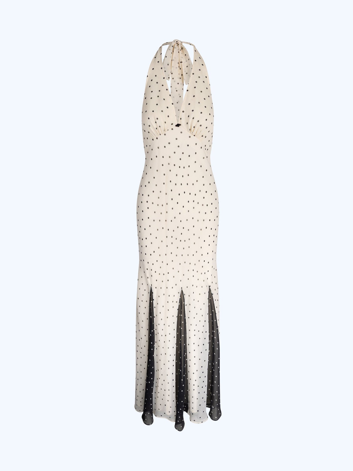 Vivi Dress in White Polka Dot