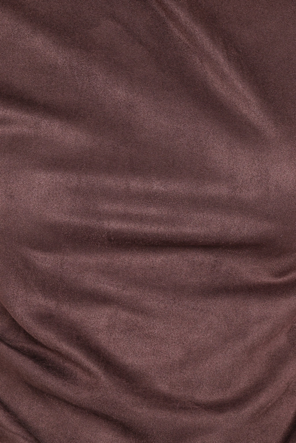 Vaila Faux Suede Off Shoulder Top - Chocolate