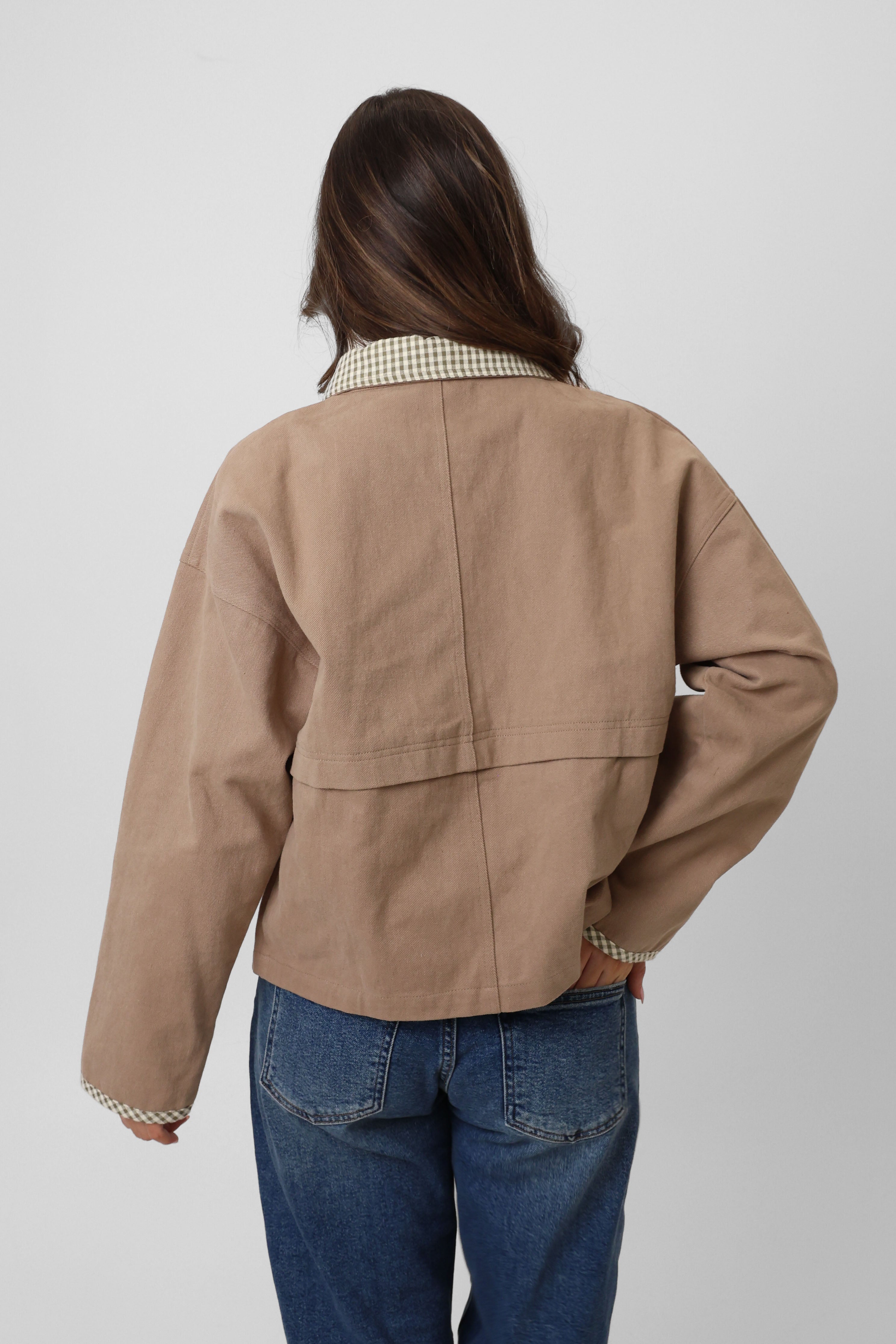 West Village Jacket in Taupe/Olive
