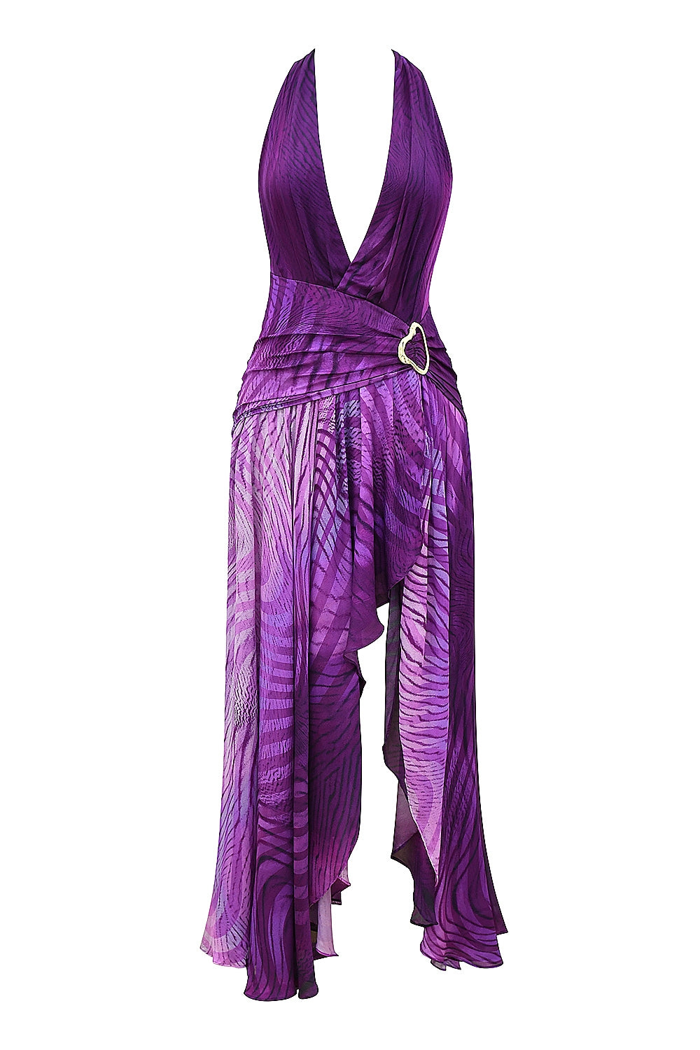orchid backless halter maxi dress