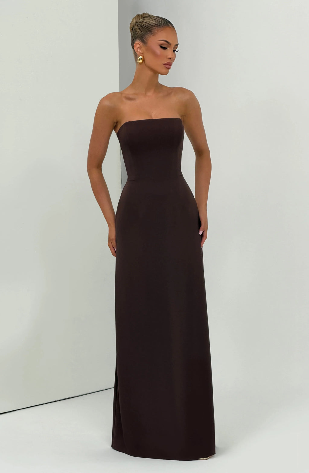 Irmina Maxi Dress - Plum Brown