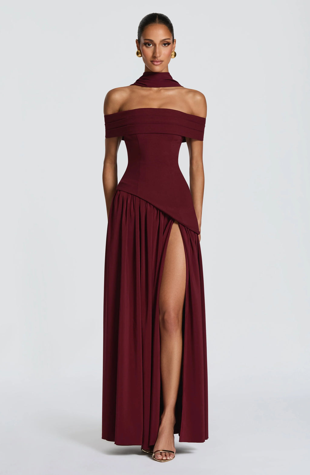 Delilah Maxi Dress - Cherry Lacquer
