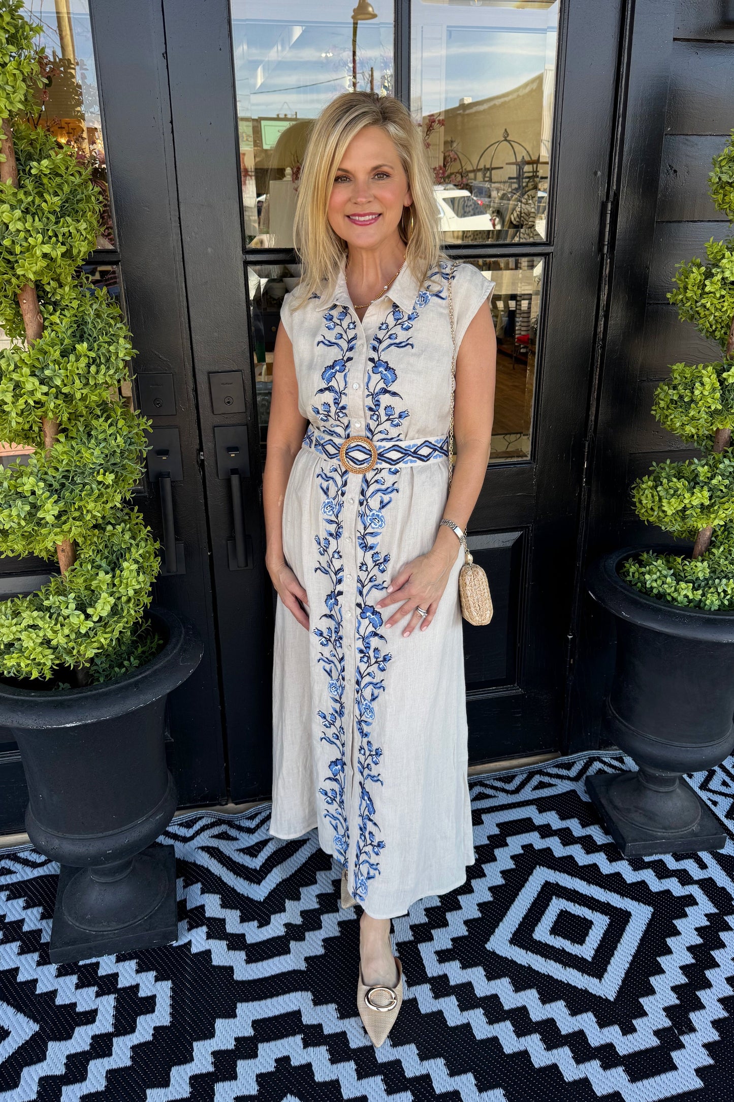 Spartina Janine Midi Dress Flax