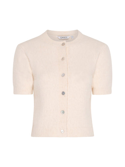 Lulu Fluffy Cardigan in Cream