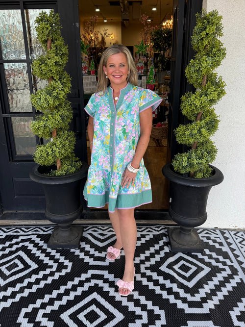 Lorenze Dress - Mint Blue