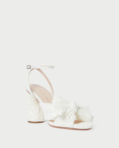 Camellia Pleated Bow Heel
