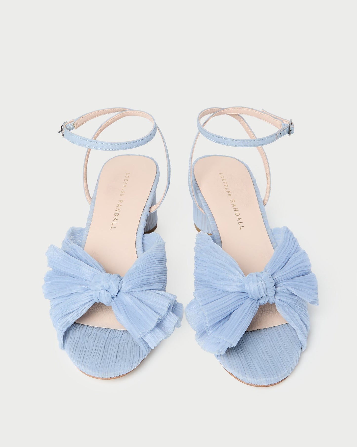 Dahlia Blue Pleated Bow Heel