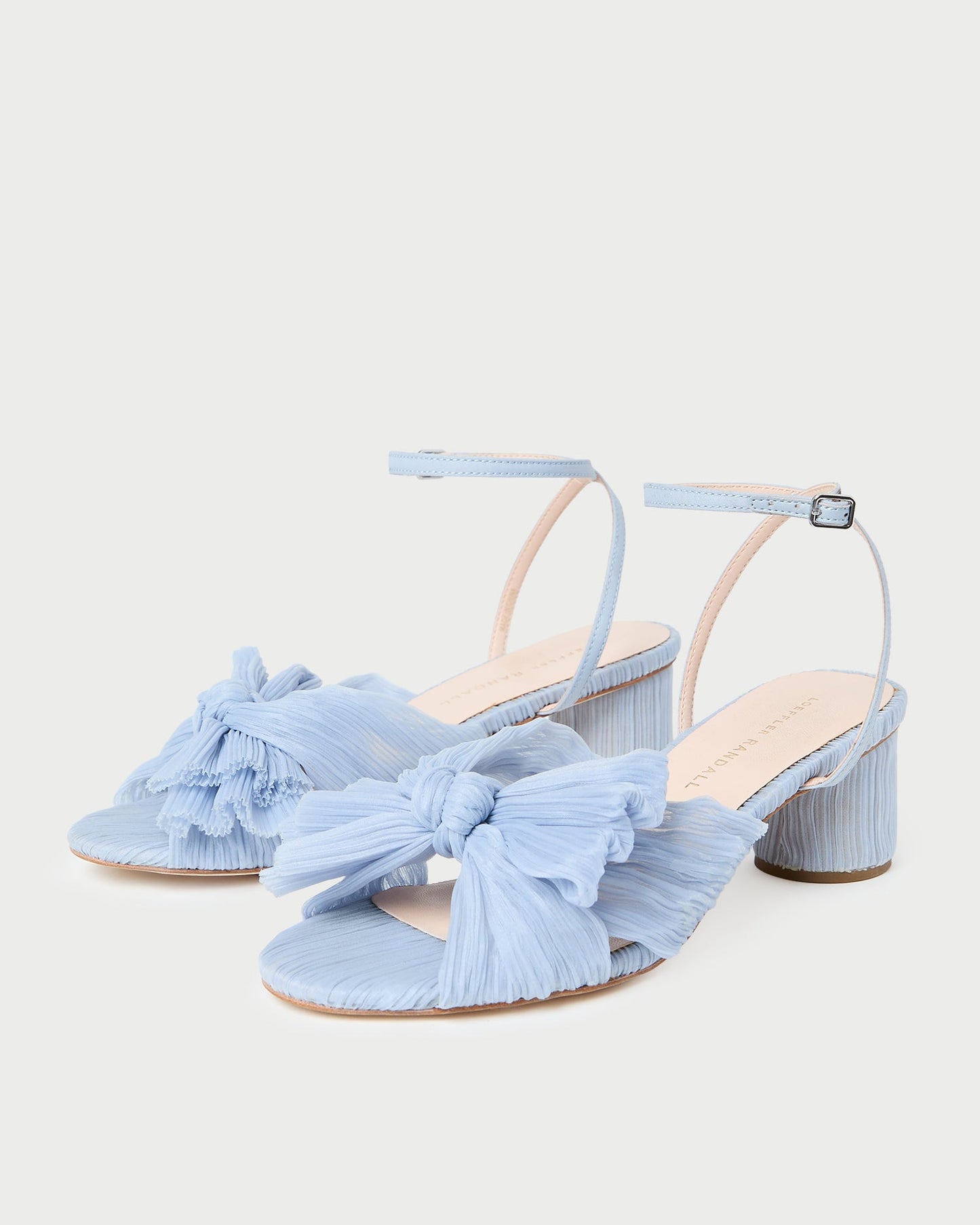 Dahlia Blue Pleated Bow Heel