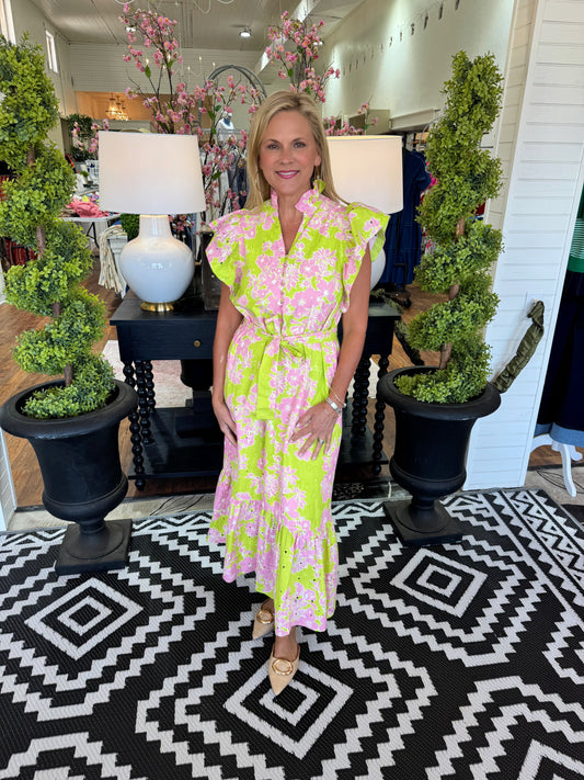 Belle Dress - Apple Green