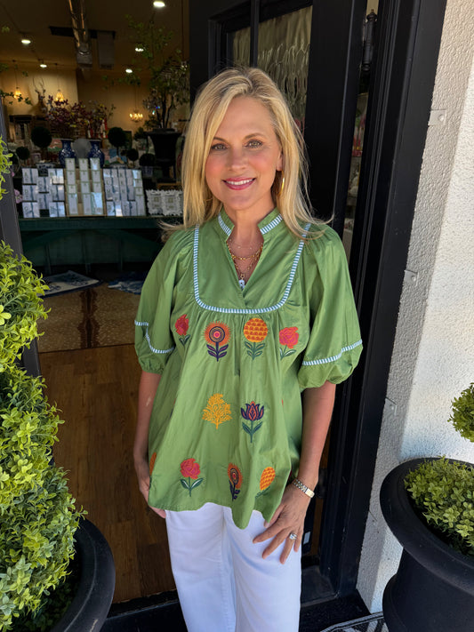 Sue Top - Sage