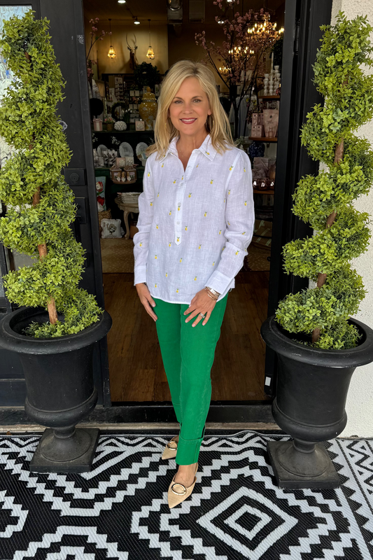 Ivy Jane Linen Lemon Top