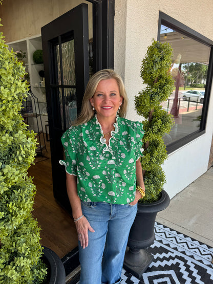 Ofelia Top - Green Mix
