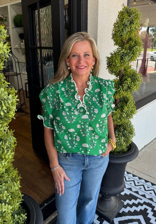 Ofelia Top - Green Mix