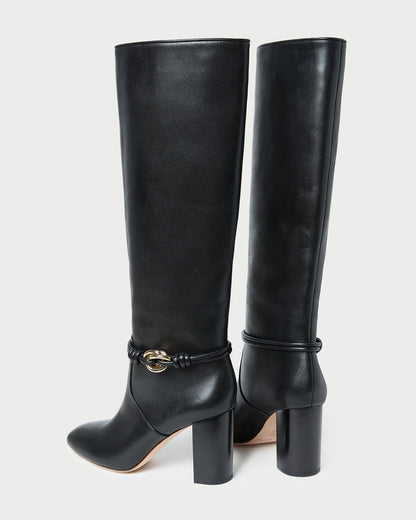 Goldy Black/Gold Leather Tall Boot
