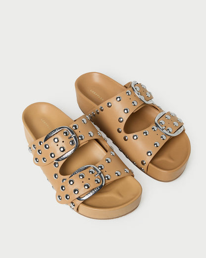 Joni Khaki Studded Sandal