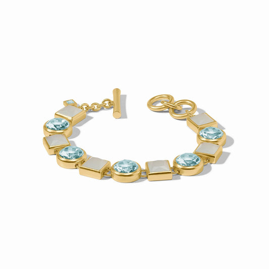 Jolie Tennis Bracelet - Aquamarine Blue