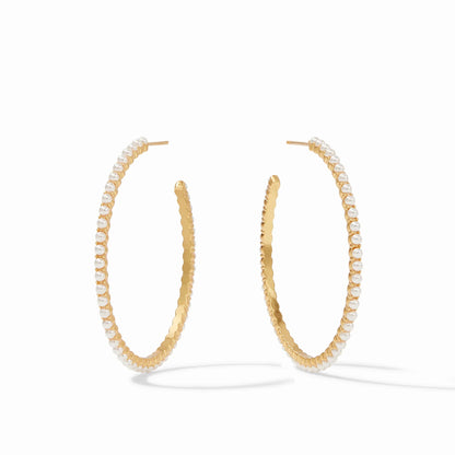 Juliet Hoop - Gold Pearl