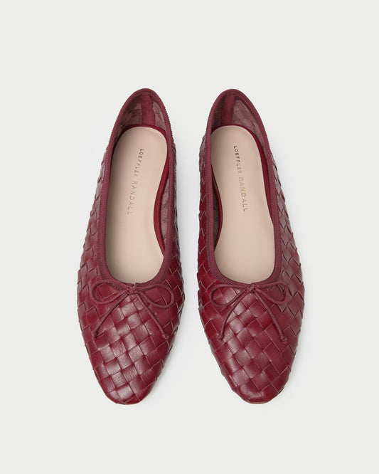 Landry Wine Woven Ballet Flat