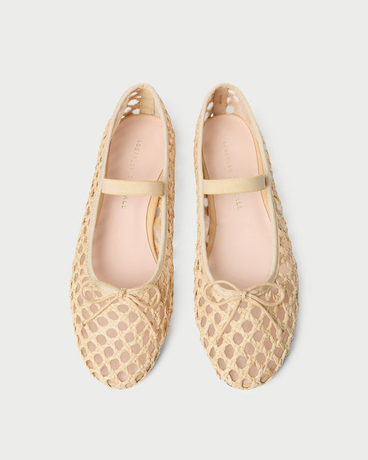Leonie Natural Crochet Ballet Flat