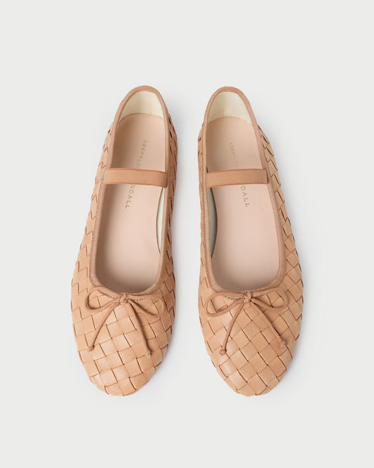 Leonie Honey Woven Ballet Flat