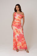 Lani Drop Shoulder Pink Maxi Dress
