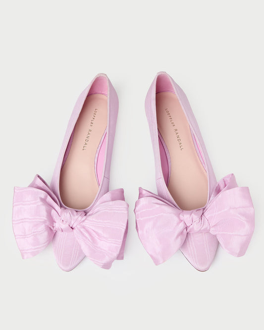 Noa Pink Moiré Bow Flat
