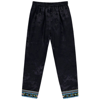 (Presale) Fuguang Xiying 浮光曦影 Floating Shadows 1910s Arrow Leg Brocade Trim Mid Waist Pants