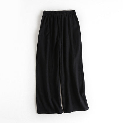 Ji Jian 极简 Minimalist Unisex Pure Cotton & Hemp Wide Straight Leg Pants