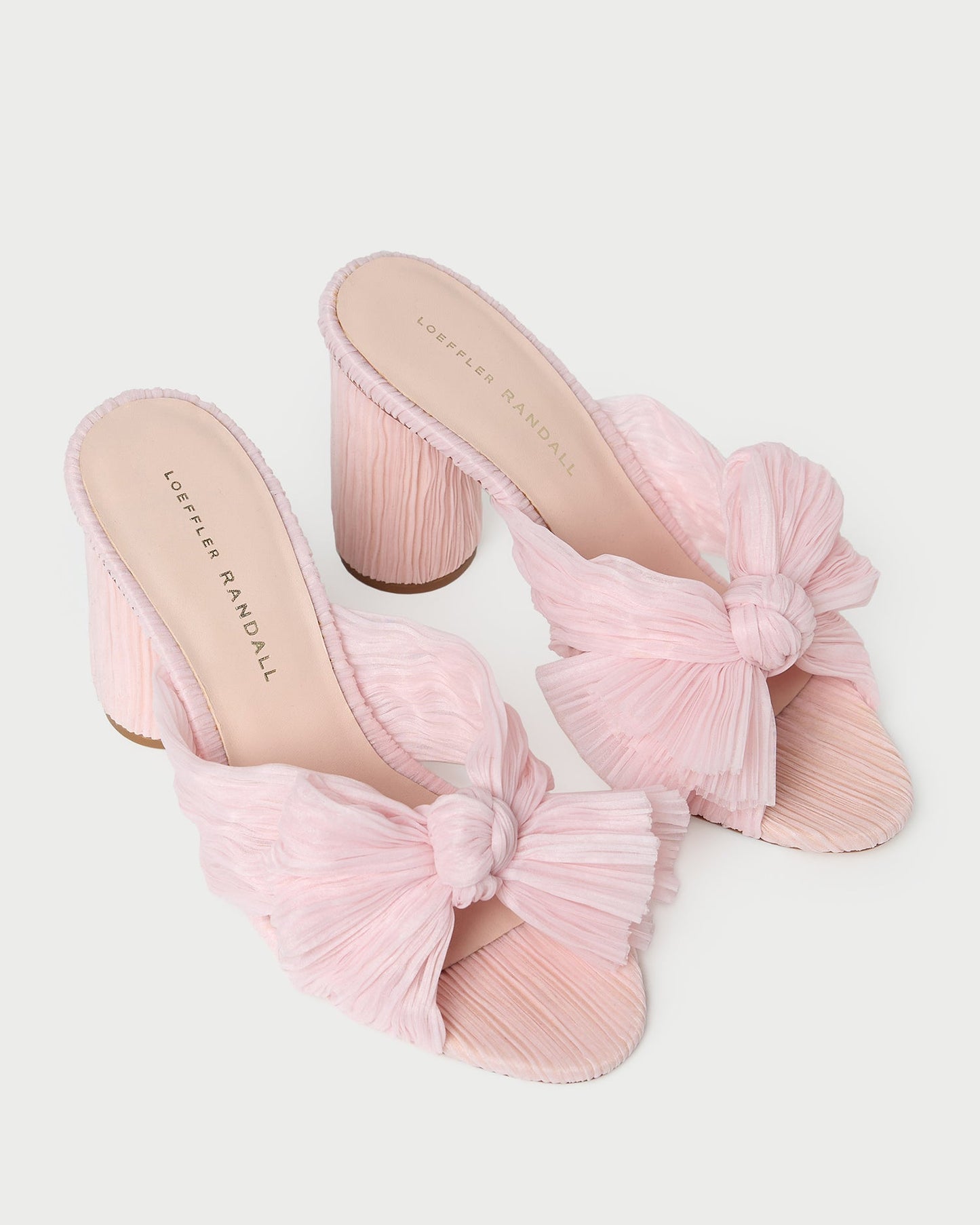 Penny Pink Pleated Bow Heel