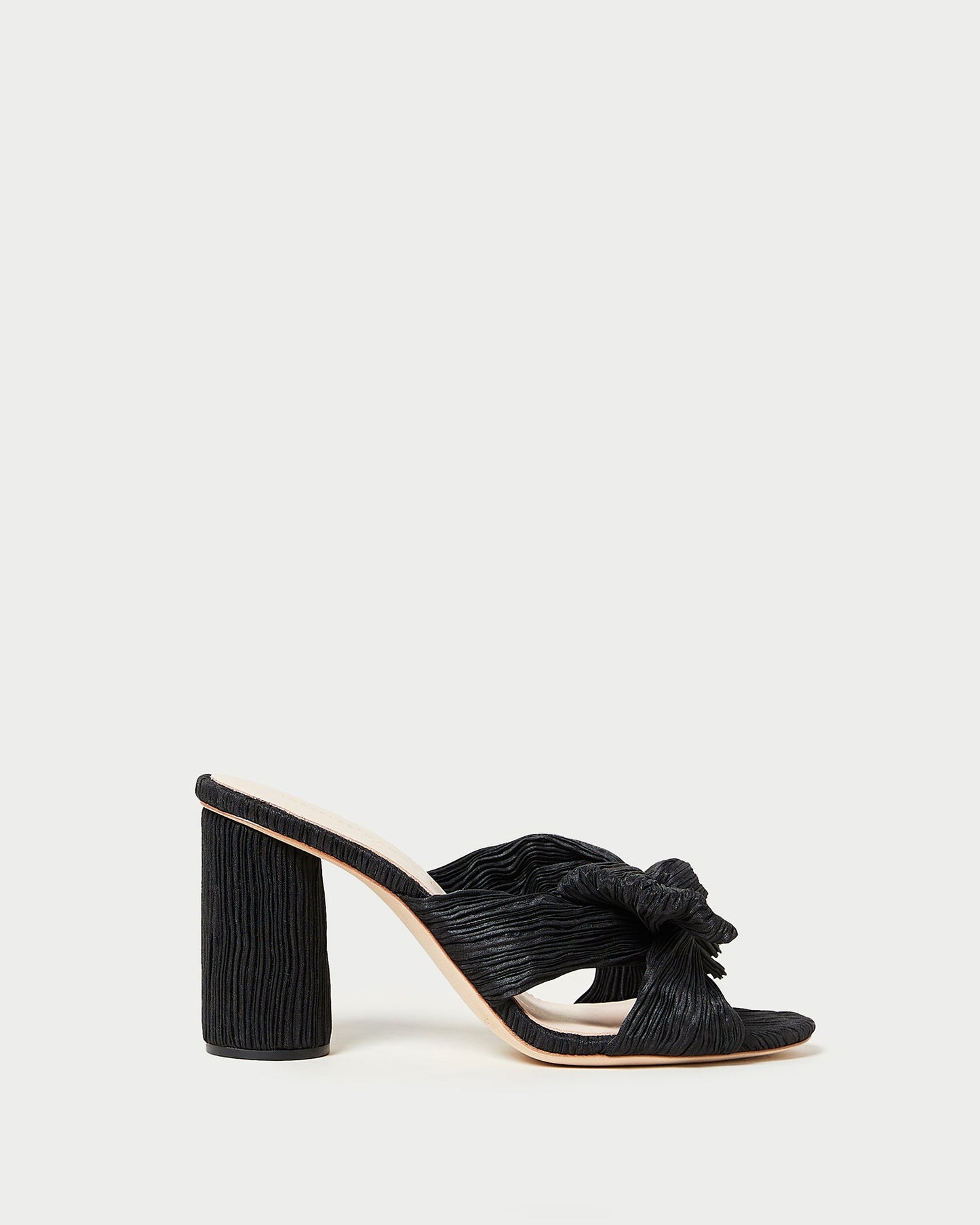 Penny Black Pleated Bow Heel
