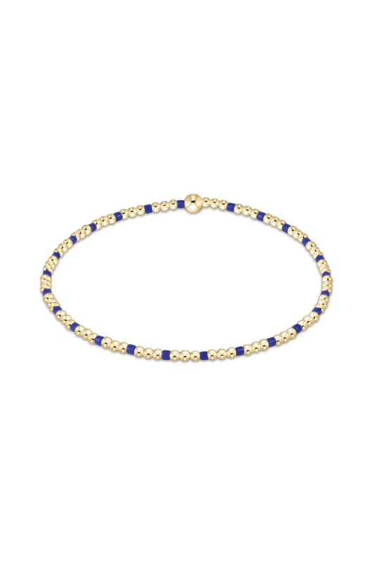 Gameday Hope Sincerity Pattern 2mm Bead Bracelet-Blue