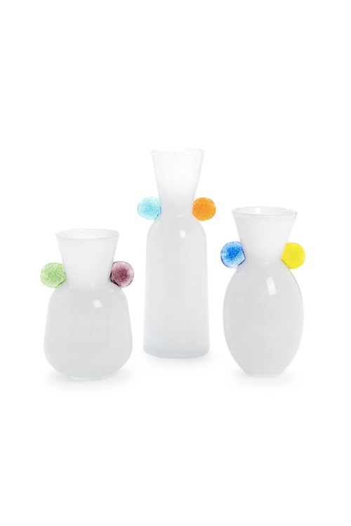 Contempo White Art Glass Vase