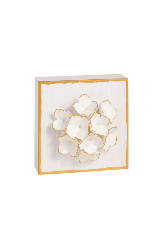 White Flower Plaque