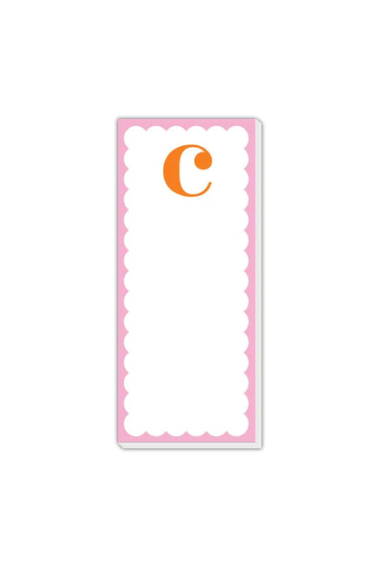Skinny Notepad - Scallop Monogram