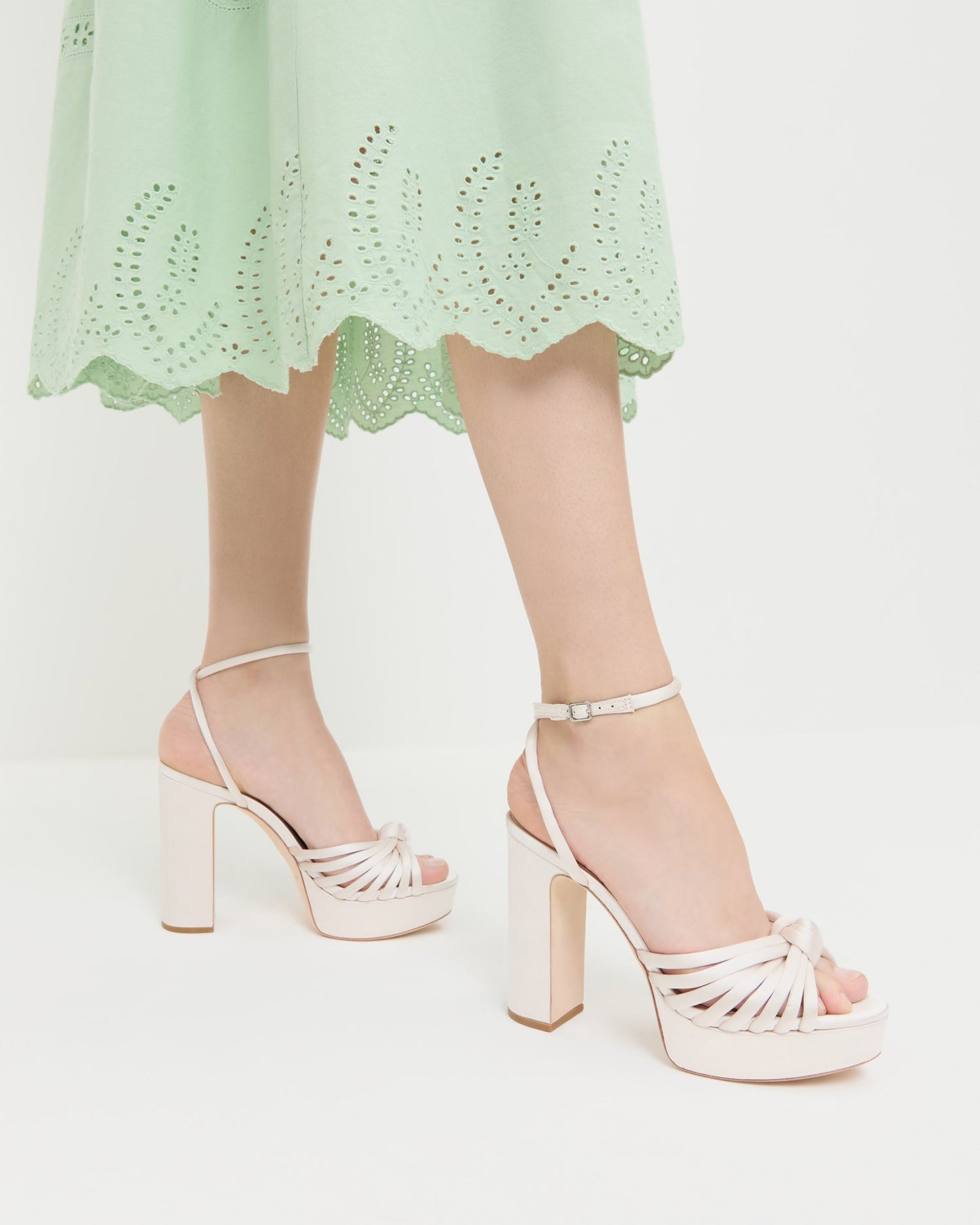 Rivka Cream Knot Platform Sandal