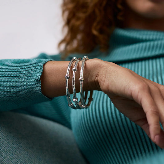 Savannah Bangle - Silver - M