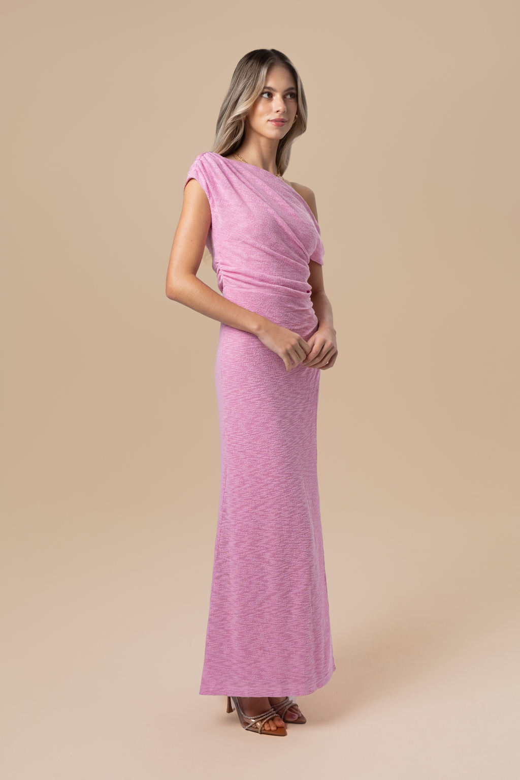 Shana Pink Drop Shoulder Maxi