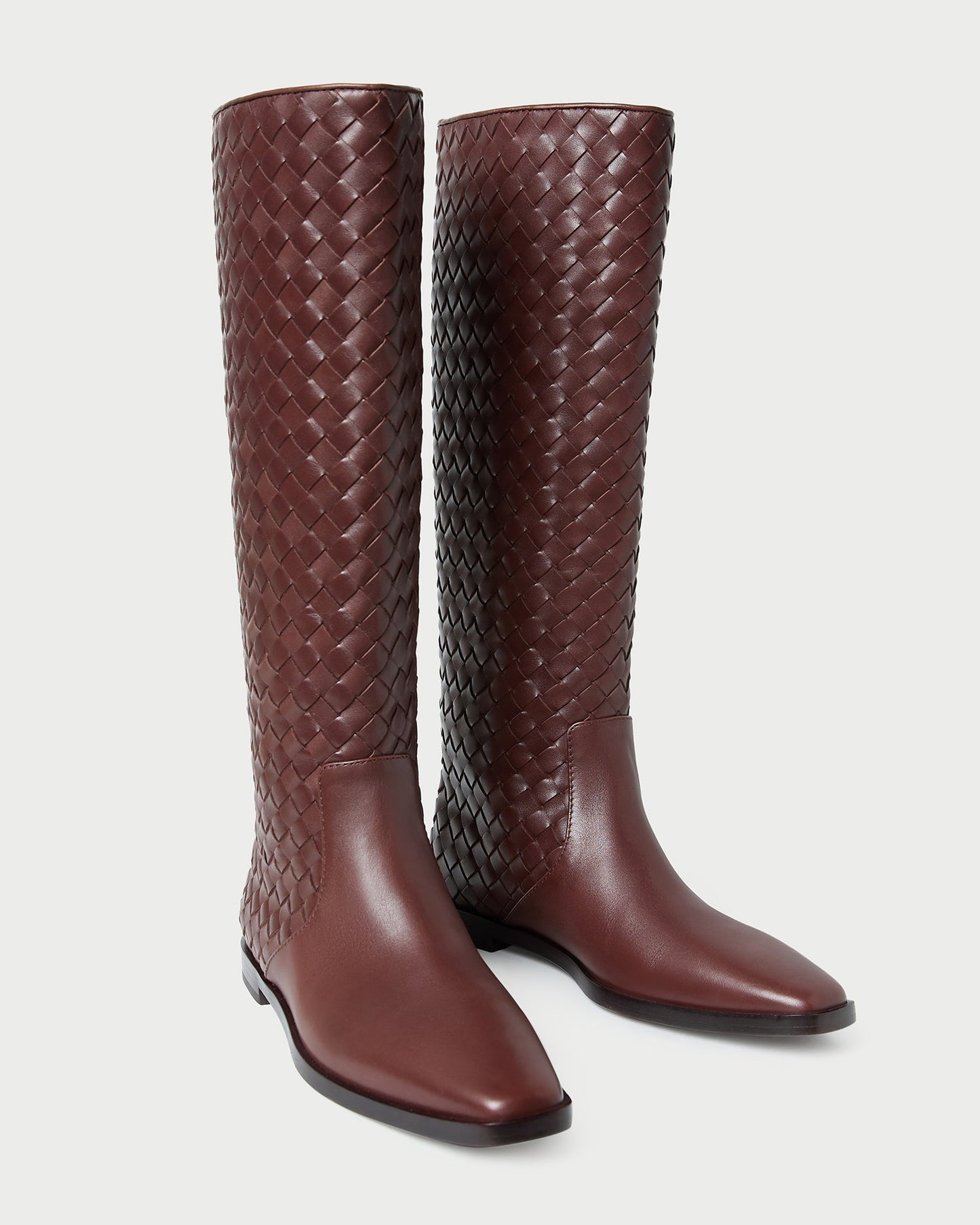 Tilly Espresso Woven Leather Boot