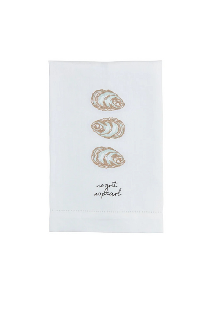 Oyster Embroidered Towels