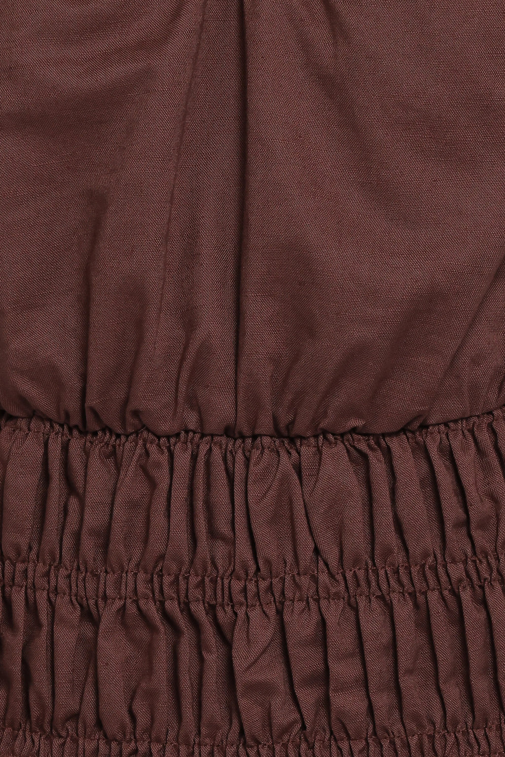 Lucilla Shirred Waist Top - Chocolate