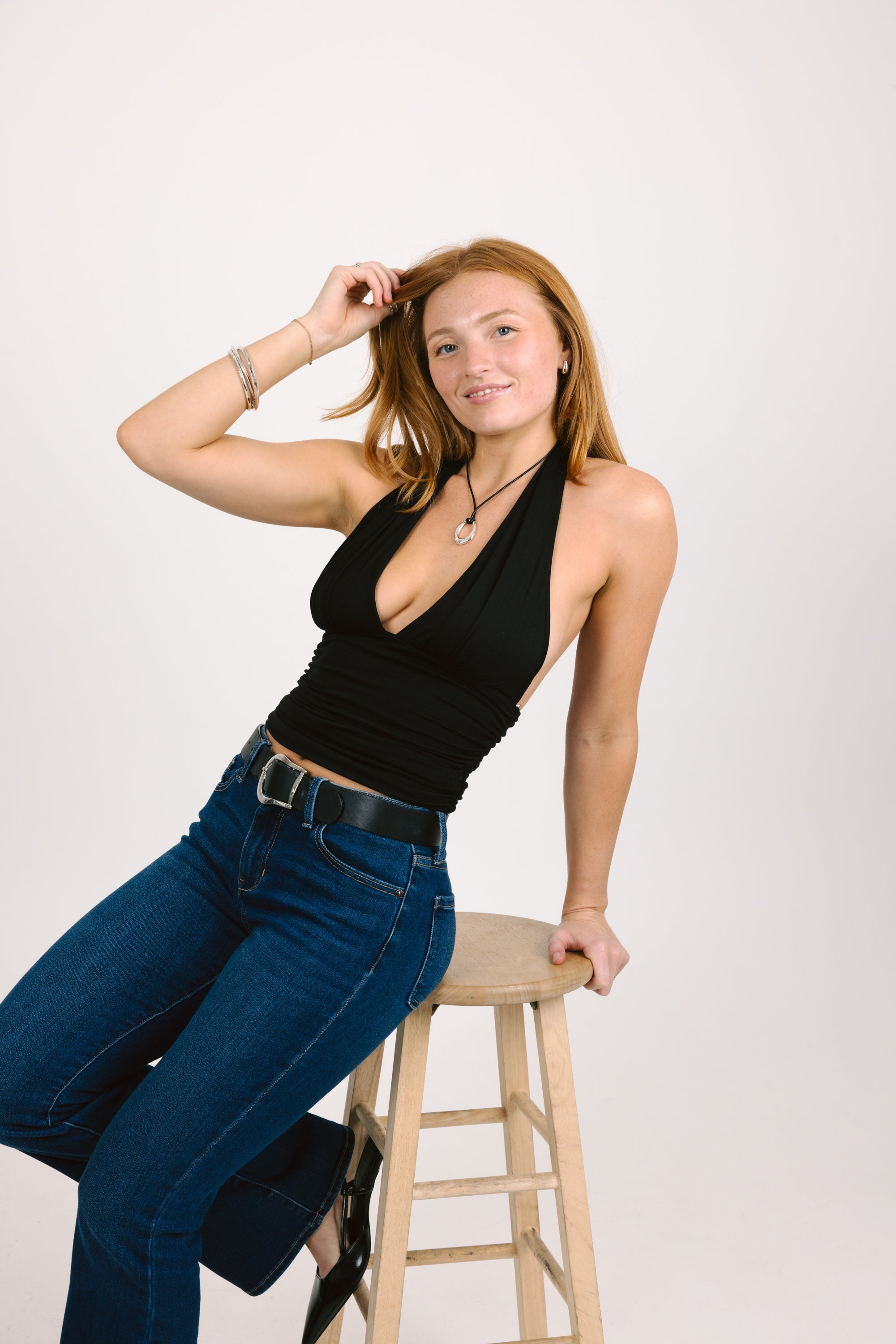 Cape May Halter Top in Black