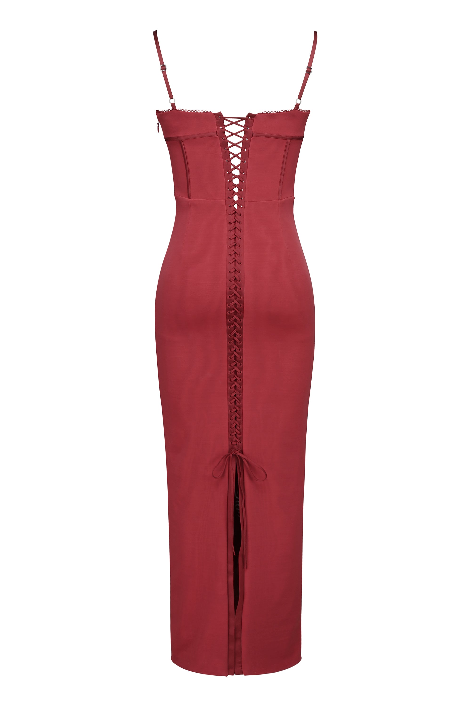 wine mesh bodycon maxi dress