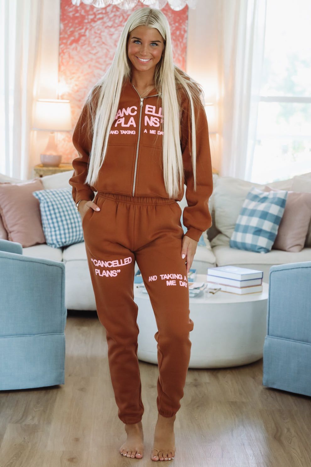 Canceled Plans Sweatpants By Mayfair Group - Cinnamon