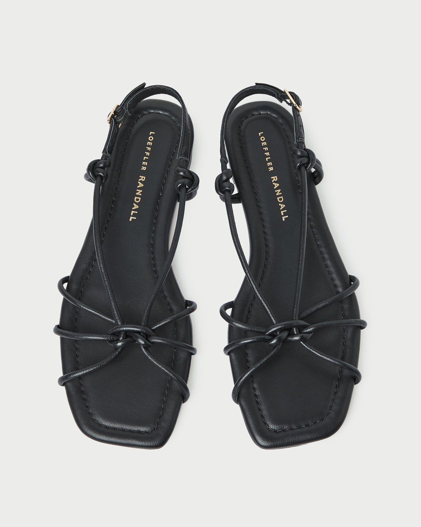 Karly Black Leather Strappy Sandal