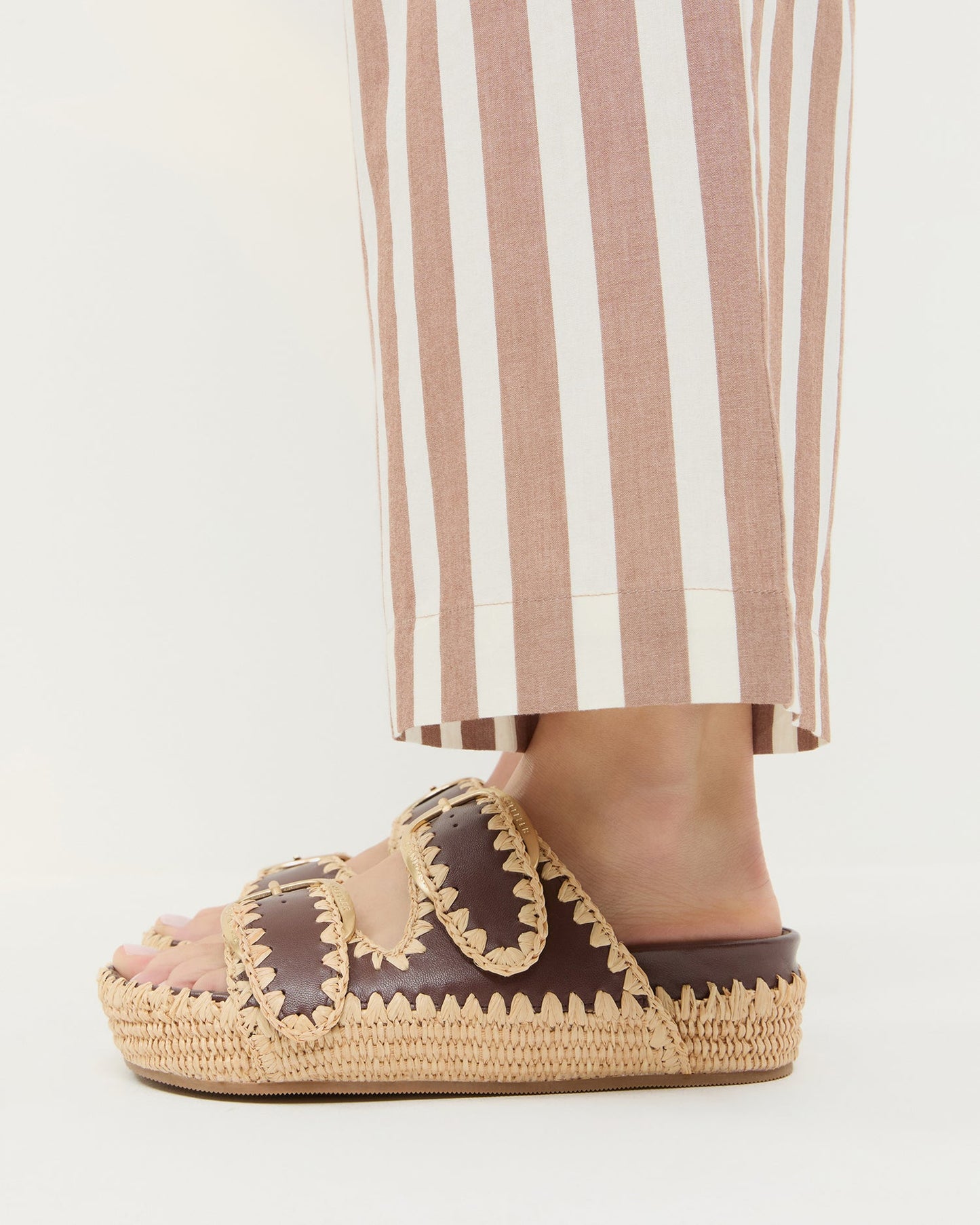 Nico Chocolate/Natural Two-Band Sandal