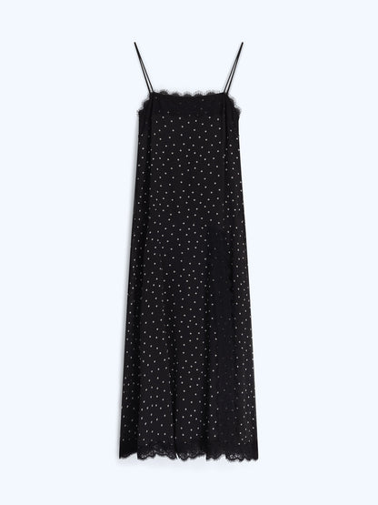 Thea Dress in Black Polka Dot